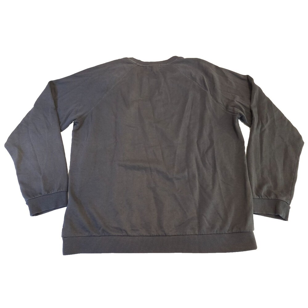 Marine Layer Crewneck Sweatshirt Large Blue Raglan Long Sleeve Cotton Modal - Picture 2 of 7